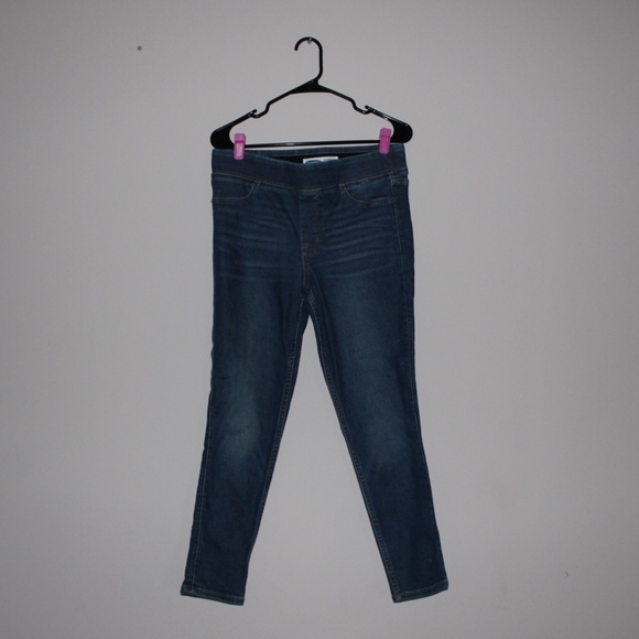 Old Navy Mid Rise Rockstar Super Skinny Jeggings Size 8 Denim Jeans - Picture 1 of 4